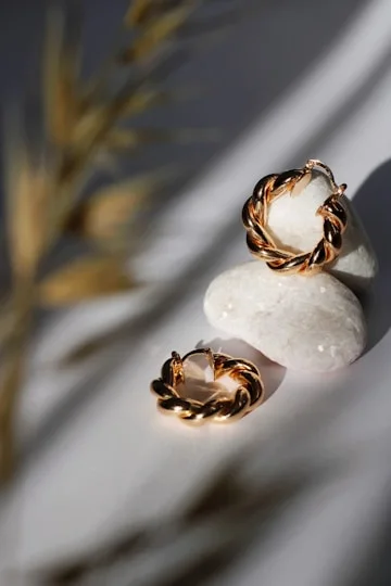 Sculpted hoop earrings